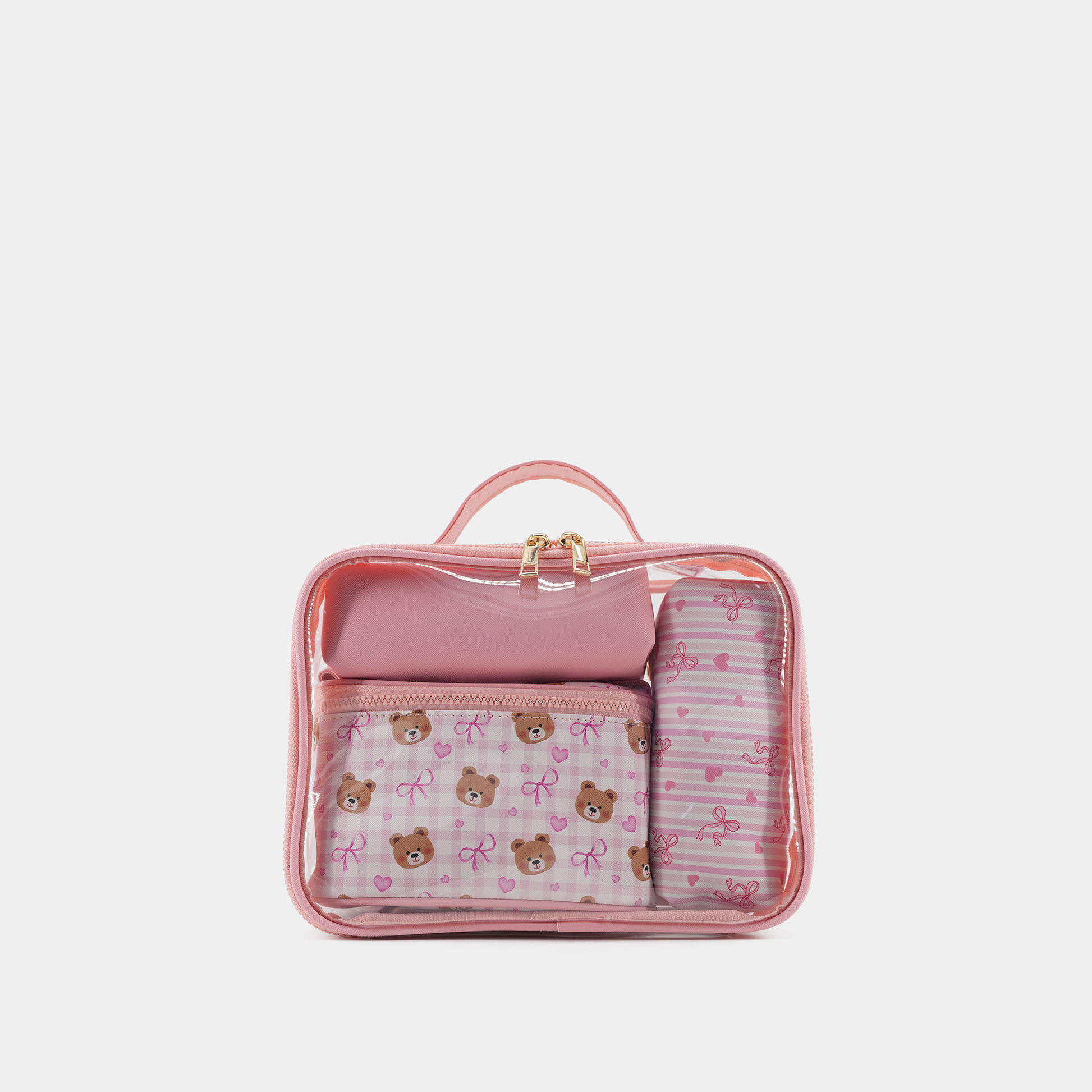 X5773 Clear Travel Makeup Bag Set